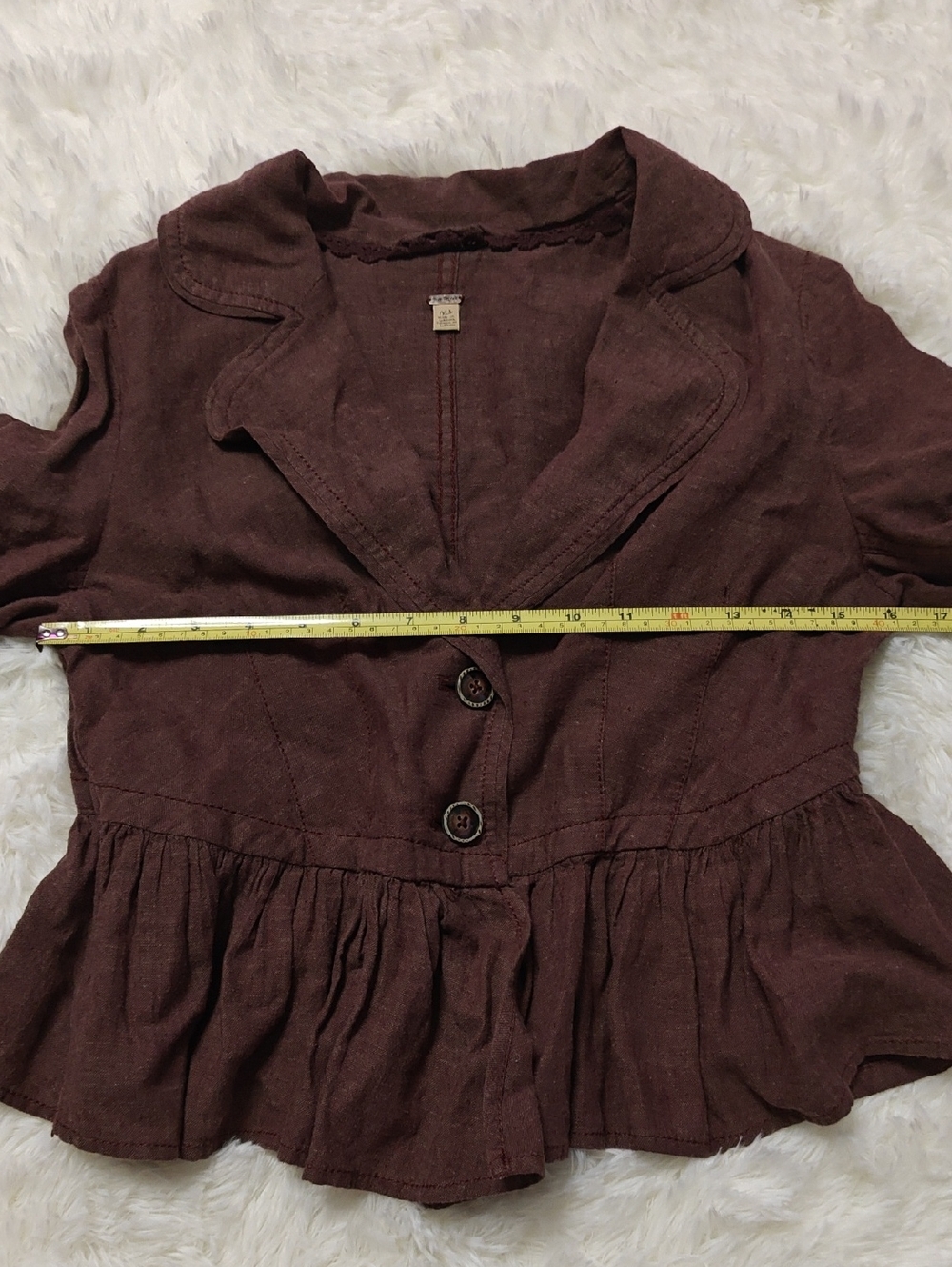 Vintage early 2000's FP Croped ruffle jacket xs - Picture 11 of 12